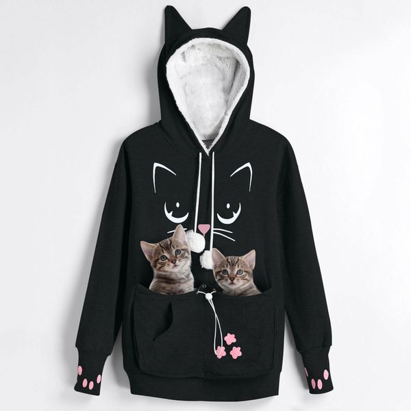 женщины толстовка женщины дизайнерская одежда новое прибытие cat lovers hoodie собак pet paw emboridery пуловеры мешок толстовка животных ух, Black
женщины толстовка женщины дизайнерская одежда новое прибытие cat lovers hoodie собак pet paw emboridery пуловеры мешок толстовка животных ух, Black