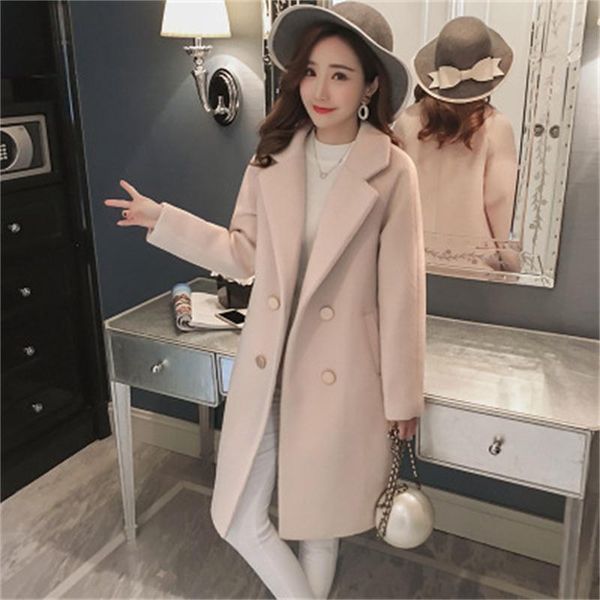 fashion women's new slim plus cotton coat woolen coat students thickening long section woolen female straight jacket ladies, Black
fashion women's new slim plus cotton coat woolen coat students thickening long section woolen female straight jacket ladies, Black