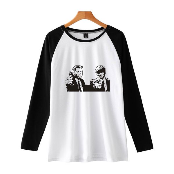 pulp vulgar trend novel fiction insert shoulder long sleeves shirt men and women t shirts, Gray;blue
pulp vulgar trend novel fiction insert shoulder long sleeves shirt men and women t shirts, Gray;blue