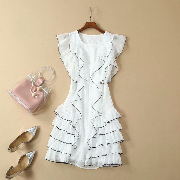 new clothes for women in europe and america for the summer of 2019 flounce polka dot print fashionable white dress, Black;gray
new clothes for women in europe and america for the summer of 2019 flounce polka dot print fashionable white dress, Black;gray