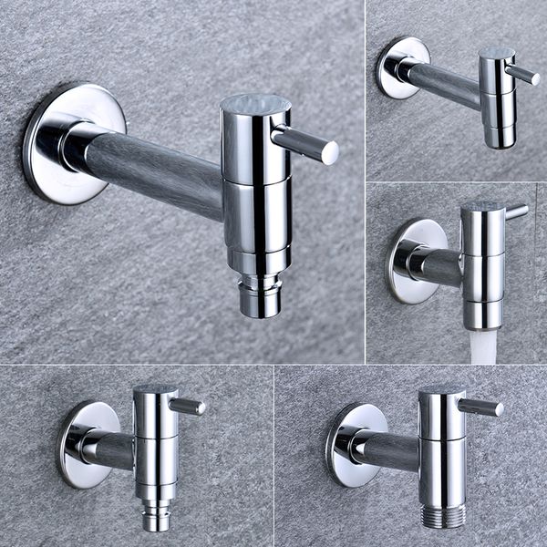 

Extra Longht Faucet Solid Brass Outdoor Garden Washing Machine Tap Chrome Plated Standard G1/2 Threaded