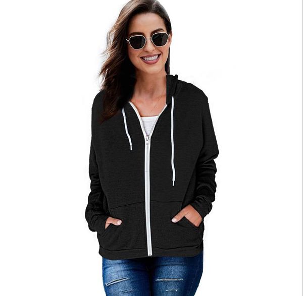 womens zipper fly autumn jackets woman all match solid color hooded neck coats women loose casual sport pocket outwears, Black;brown
womens zipper fly autumn jackets woman all match solid color hooded neck coats women loose casual sport pocket outwears, Black;brown