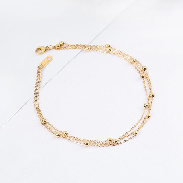 retro trend accessories women's double layer small lucky beads anklet versitile fashion titanium steel accessories, Red;blue
retro trend accessories women's double layer small lucky beads anklet versitile fashion titanium steel accessories, Red;blue