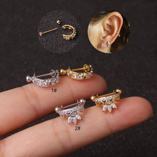 new stainless steel screw ear nail micro-insert zircon ear ring jewelry gothic punk korean small crown crystal earrings stud, Golden;silver
new stainless steel screw ear nail micro-insert zircon ear ring jewelry gothic punk korean small crown crystal earrings stud, Golden;silver