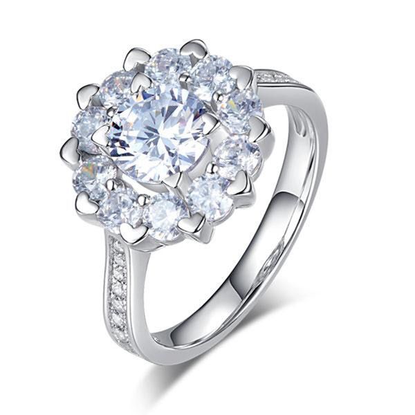 exquisite women wedding rings snowflake 925 sterling silver wedding promise anniversary ring 1 ct created diamond, Slivery;golden
exquisite women wedding rings snowflake 925 sterling silver wedding promise anniversary ring 1 ct created diamond, Slivery;golden