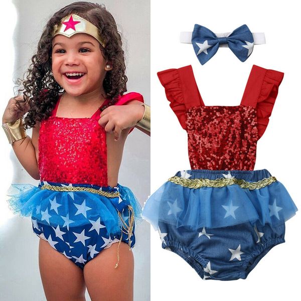 0-3y infant kids baby girl 4th of july sequin jumpsuits sleeveless belt tutu bodysuits headband 2pcs outfits, White
0-3y infant kids baby girl 4th of july sequin jumpsuits sleeveless belt tutu bodysuits headband 2pcs outfits, White