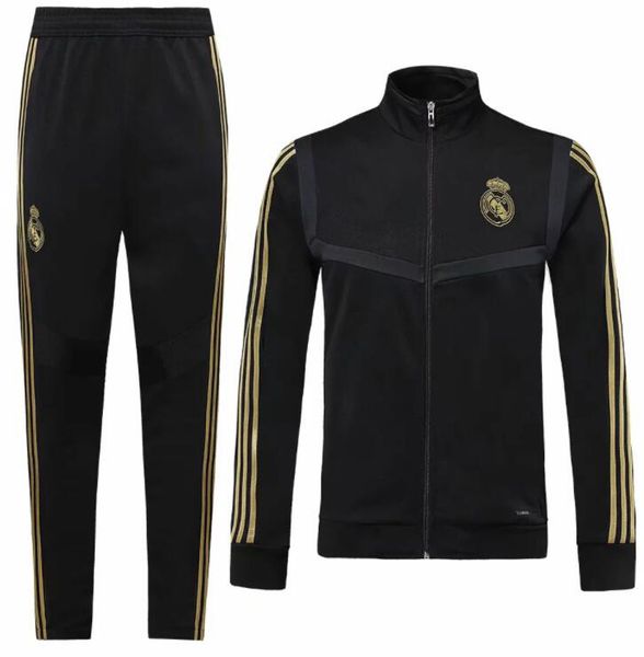 New 19 20 men winter jacket real madrid track uit real madrid black jacket and black pant men uit urvetement