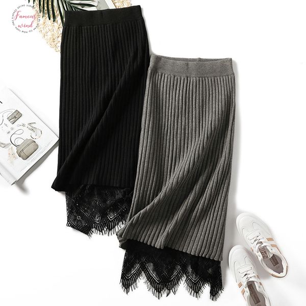 knitted women sweater skirts midi stripe knitting pencil skirt high waist lace bottoms elastic autumn warm casual winter, Black
knitted women sweater skirts midi stripe knitting pencil skirt high waist lace bottoms elastic autumn warm casual winter, Black