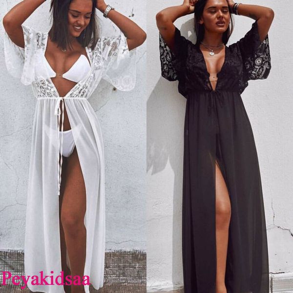 sarongs womens bikini cover up dress solid color lace see though beachwear kaftan 2021 summer bathing swimwear, Blue;gray
sarongs womens bikini cover up dress solid color lace see though beachwear kaftan 2021 summer bathing swimwear, Blue;gray