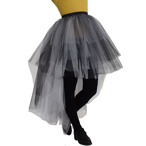 women punk mesh tulle skirt elastic waist irregular black gauze tutu party skirts faldas fast shipment
women punk mesh tulle skirt elastic waist irregular black gauze tutu party skirts faldas fast shipment