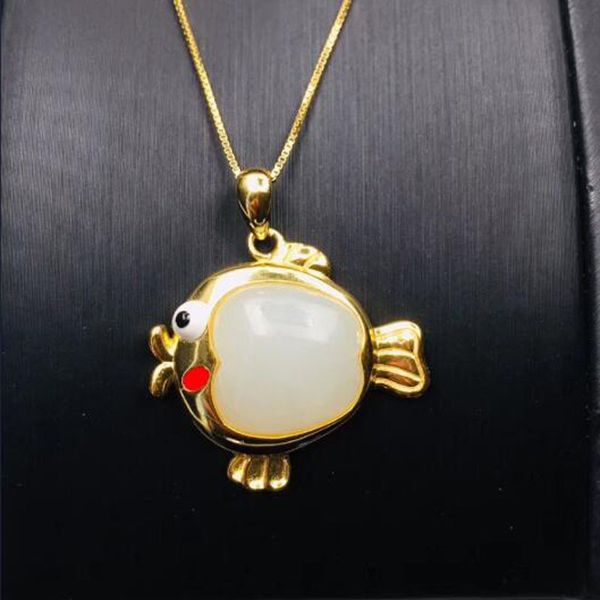 real 925 silver white хотан jade inlay цветные goldfish дизайн лаки подвеска + цепи ожерелье для женщин изящных ювелирных изделий
real 925 silver white хотан jade inlay цветные goldfish дизайн лаки подвеска + цепи ожерелье для женщин изящных ювелирных изделий