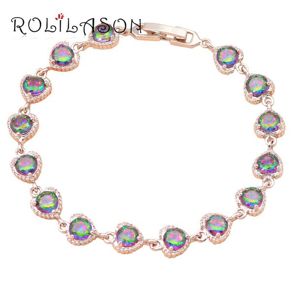 rolilason trendy heart style rainbow zircon bracelet for women excellent gifts silver elegant fashion jewelry tb745, Black
rolilason trendy heart style rainbow zircon bracelet for women excellent gifts silver elegant fashion jewelry tb745, Black