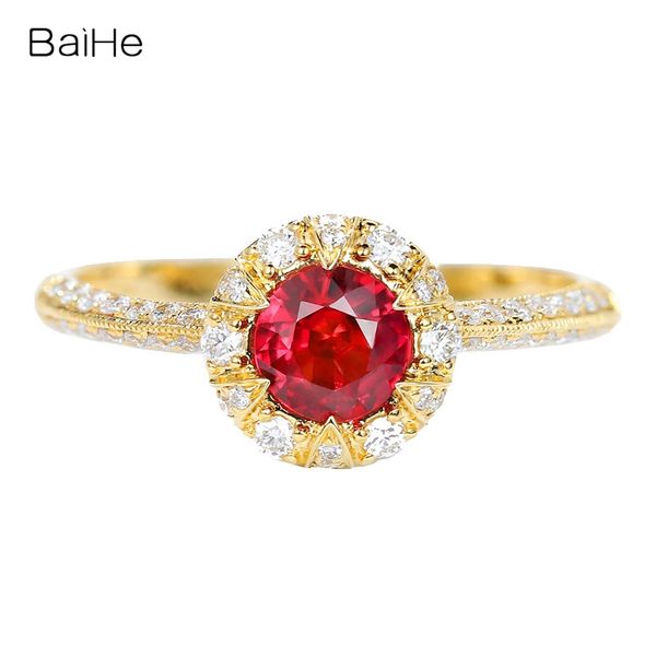 baihe solid 14k yellow gold 0.45ct ruby 0.33ct h/si natural diamonds wedding fine jewelry stylish and exquisite women's ring, Golden;silver
baihe solid 14k yellow gold 0.45ct ruby 0.33ct h/si natural diamonds wedding fine jewelry stylish and exquisite women's ring, Golden;silver
