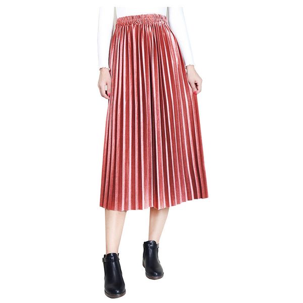plus size winter skinny large swing long pleated skirts midi saia elastic waist velvet skirts women winter long pleated skirt, Black
plus size winter skinny large swing long pleated skirts midi saia elastic waist velvet skirts women winter long pleated skirt, Black