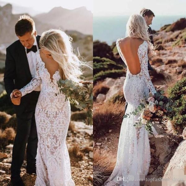 plus size backless mermaid wedding dresses lace deep v neck long sleeves sweep train beach wedding dress bridal gown vestido de novia, White
plus size backless mermaid wedding dresses lace deep v neck long sleeves sweep train beach wedding dress bridal gown vestido de novia, White