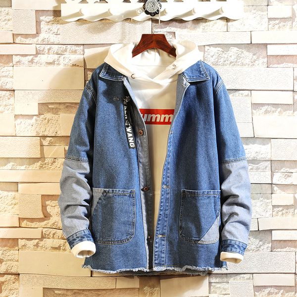 broken old splice classic jacket denim jeans jackets coats spring leisure loose vintage style men casual clothing 2020 new, Black;brown
broken old splice classic jacket denim jeans jackets coats spring leisure loose vintage style men casual clothing 2020 new, Black;brown