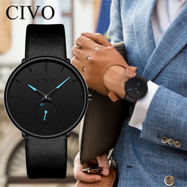 civo mens watches elegant sport waterproof quartz genuine leather strap ultra thin wrist watches waterproof relogio, Slivery;brown
civo mens watches elegant sport waterproof quartz genuine leather strap ultra thin wrist watches waterproof relogio, Slivery;brown