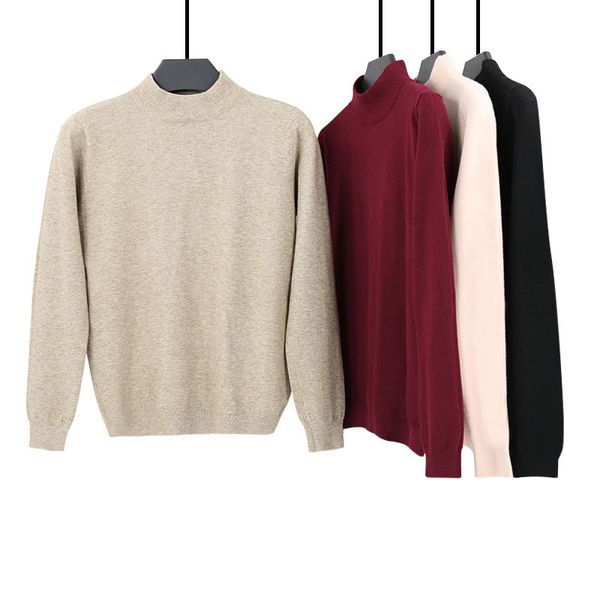 women's sweater 2019 autumn and winter half-high collar warm sweater solid color base long-sleeved women's pullover, White;black
women's sweater 2019 autumn and winter half-high collar warm sweater solid color base long-sleeved women's pullover, White;black