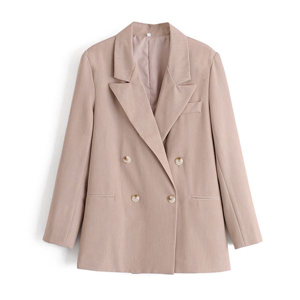 women's suits & blazers chic long sleeve women blazer jacket double breasted office ladies coat casual streetwear female outwear 2021, White;black
women's suits & blazers chic long sleeve women blazer jacket double breasted office ladies coat casual streetwear female outwear 2021, White;black