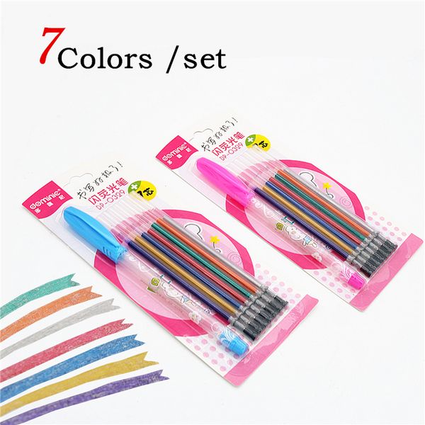 7colors glitter gel pen fluorescent 7-color pen set 1.0 mm gel ink refill school kids drawing
7colors glitter gel pen fluorescent 7-color pen set 1.0 mm gel ink refill school kids drawing