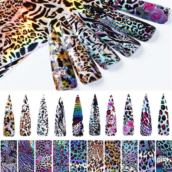 10pcs leopard nail foils holo laser shining nail sticker water transfer sliders foil diy tattoos manicure art wrap, Black
10pcs leopard nail foils holo laser shining nail sticker water transfer sliders foil diy tattoos manicure art wrap, Black