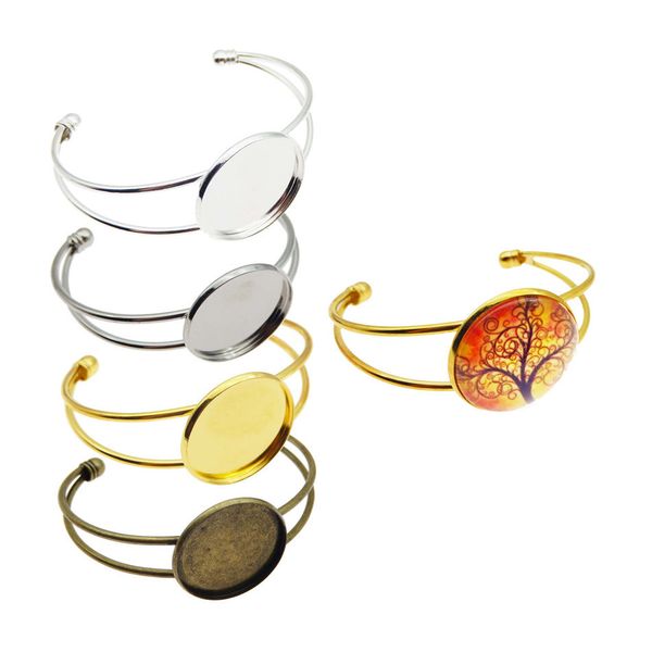 charm 25mm 4 color silver plated bangle base diy bracelet blank findings tray bezel setting cabochon cameo jewelry marking, Black
charm 25mm 4 color silver plated bangle base diy bracelet blank findings tray bezel setting cabochon cameo jewelry marking, Black