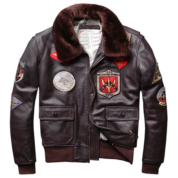 shiiping flight jacket fur collar genuine leather jacket men black brown sheepskin coat winter bomber male
shiiping flight jacket fur collar genuine leather jacket men black brown sheepskin coat winter bomber male