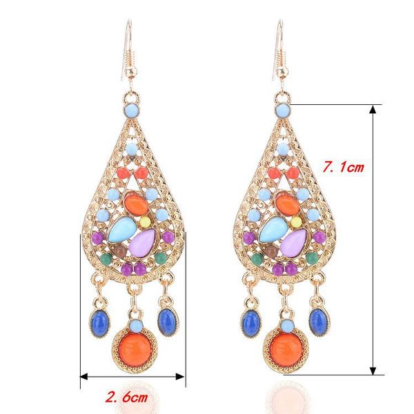 fashion- bohemian earrings ethnic style colorful water drop tassel earrings wholesale, Silver
fashion- bohemian earrings ethnic style colorful water drop tassel earrings wholesale, Silver
