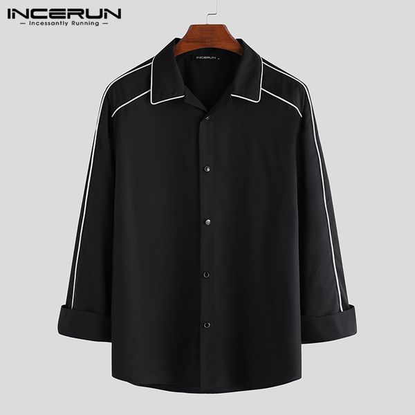 2020 fashion men shirt patchwork lapel long sleeve button workout brand blouse leisure streetwear casual camisa s-5xl incerun, White;black
2020 fashion men shirt patchwork lapel long sleeve button workout brand blouse leisure streetwear casual camisa s-5xl incerun, White;black