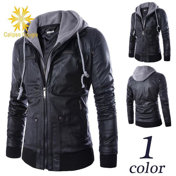 winter leather jackets and coats men hooded false two pieces fashion jaqueta masculina motorcycle casacas de cuero para hombre, Black
winter leather jackets and coats men hooded false two pieces fashion jaqueta masculina motorcycle casacas de cuero para hombre, Black