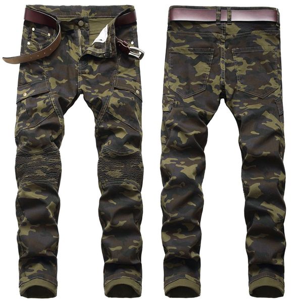 men's new fashion pants trousers elastic personality motorcycle style camouflage trousers hip hop streetwear joggers pants, Black
men's new fashion pants trousers elastic personality motorcycle style camouflage trousers hip hop streetwear joggers pants, Black