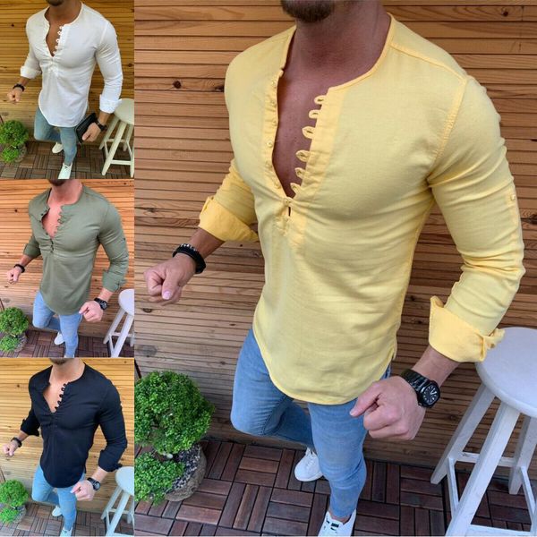 slim fit men's muscle casual shirts long sleeve formal solid button summer 2019 new, White;black
slim fit men's muscle casual shirts long sleeve formal solid button summer 2019 new, White;black