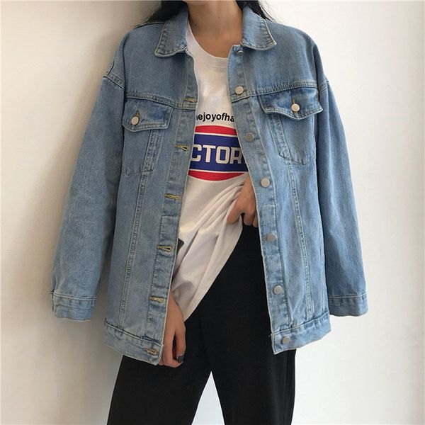 alien kitty new arrival jackets 2019 spring autumn students long sleeves denim women loose ladies elegant blue coat plus size, Black;brown
alien kitty new arrival jackets 2019 spring autumn students long sleeves denim women loose ladies elegant blue coat plus size, Black;brown