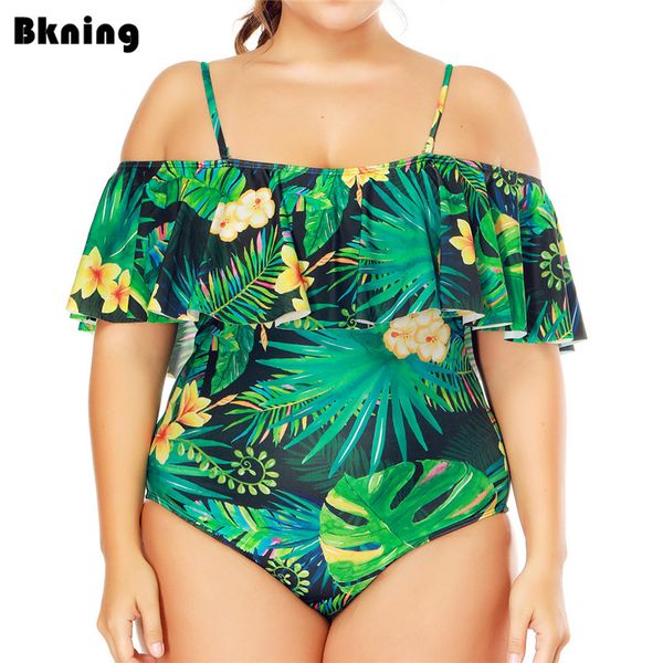 bkning leaf print one piece swimsuit women plus size monokini swimwear female large bathing suit 2020 beach bodysuit bather 3xl, White;black
bkning leaf print one piece swimsuit women plus size monokini swimwear female large bathing suit 2020 beach bodysuit bather 3xl, White;black