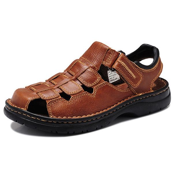 new fashion summer men's casual sandals breathable comfortable british leather sandals, Black
new fashion summer men's casual sandals breathable comfortable british leather sandals, Black