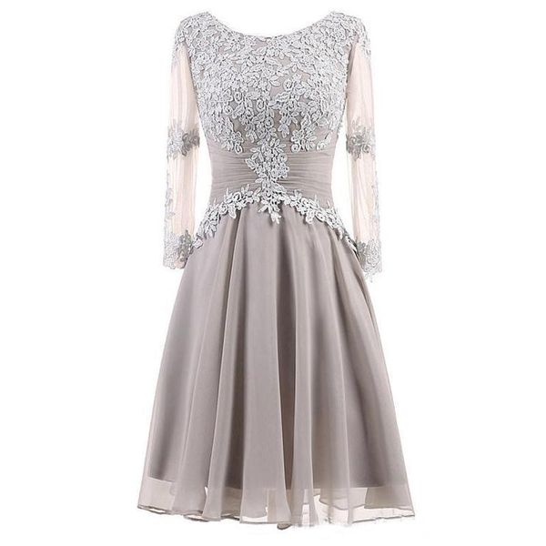 2019 elegant boho mother of the bride dresses lace chiffon knee length long sleeves wedding guest dress short evening gowns, Black;red
2019 elegant boho mother of the bride dresses lace chiffon knee length long sleeves wedding guest dress short evening gowns, Black;red