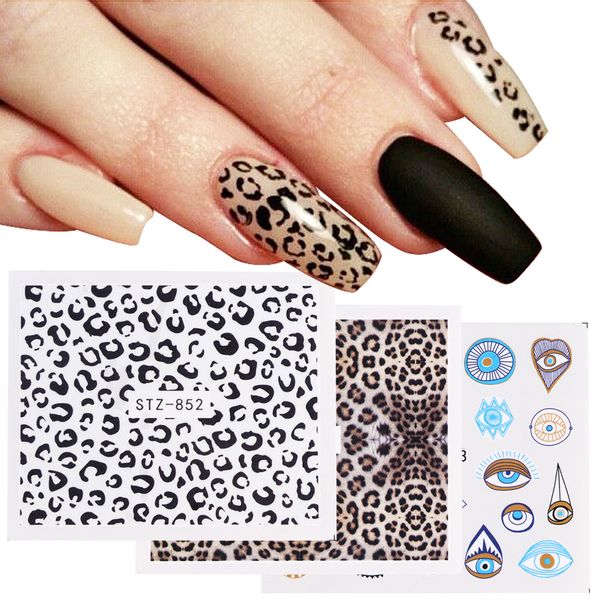 1pcs leopard eye nail stickers water transfer sliders full cover cool design decals geometric decor wraps manicure jistz816-855, Black
1pcs leopard eye nail stickers water transfer sliders full cover cool design decals geometric decor wraps manicure jistz816-855, Black