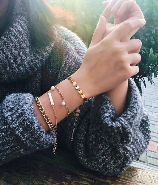 european women's jewelry retro wild personality simple pearl metal multilayer geometric ladies bracelet, Golden;silver
european women's jewelry retro wild personality simple pearl metal multilayer geometric ladies bracelet, Golden;silver
