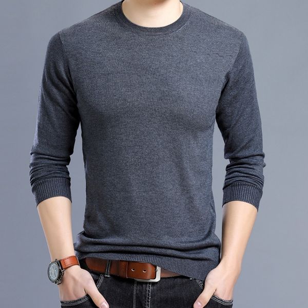 men round neck long-sleeved sweater male solid color knitted sweaters 1120, White;black
men round neck long-sleeved sweater male solid color knitted sweaters 1120, White;black
