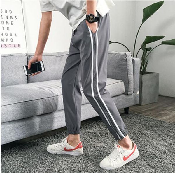 mens fit elastic waist casual capris harem fashion pencil pants male pocket side striped design streetwear pants plus size, Black
mens fit elastic waist casual capris harem fashion pencil pants male pocket side striped design streetwear pants plus size, Black