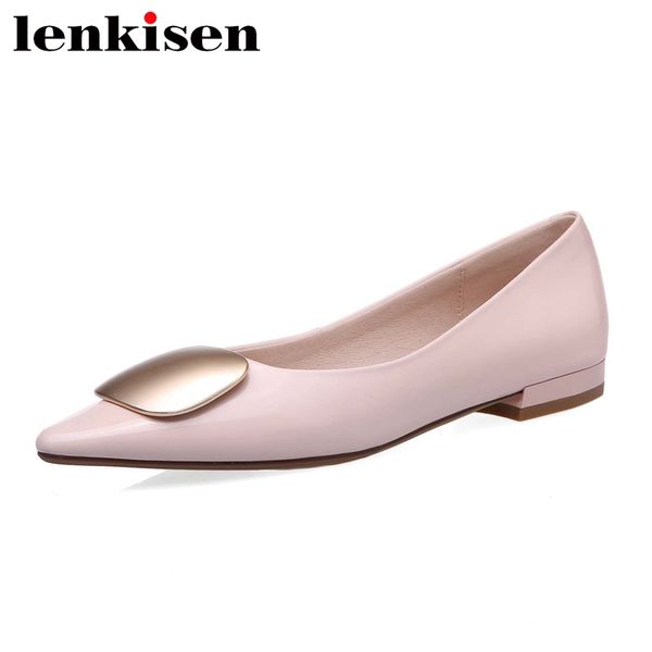 lenkisen large size natural leather pointed toe low heel cozy shoes women metal decorations office lady shallow pumps l69, Black
lenkisen large size natural leather pointed toe low heel cozy shoes women metal decorations office lady shallow pumps l69, Black