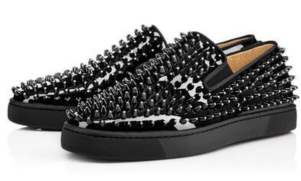 New Designer Brand Studded Spikes Flats Shoes Red Bottoms Shoes Luxury Mens Womens Party Lovers Genuine Leather Sneakers Size 35-46
New Designer Brand Studded Spikes Flats Shoes Red Bottoms Shoes Luxury Mens Womens Party Lovers Genuine Leather Sneakers Size 35-46