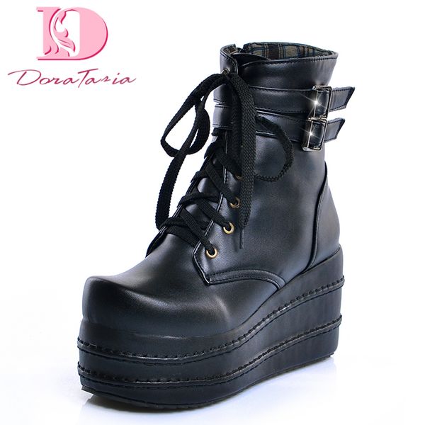doratasia 2019 ins fashion large size 31-50 platform wedge heel ankle boots woman shoes cool street shoes women cosplay boots, Black
doratasia 2019 ins fashion large size 31-50 platform wedge heel ankle boots woman shoes cool street shoes women cosplay boots, Black