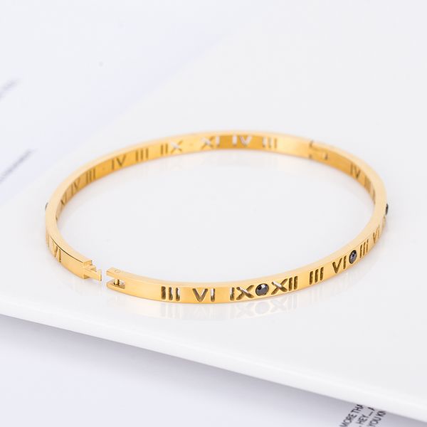 bangle women gold elegant jewelry fashion hollow-carved roman numberals design cuff bangles female black zircon open bracelet
bangle women gold elegant jewelry fashion hollow-carved roman numberals design cuff bangles female black zircon open bracelet