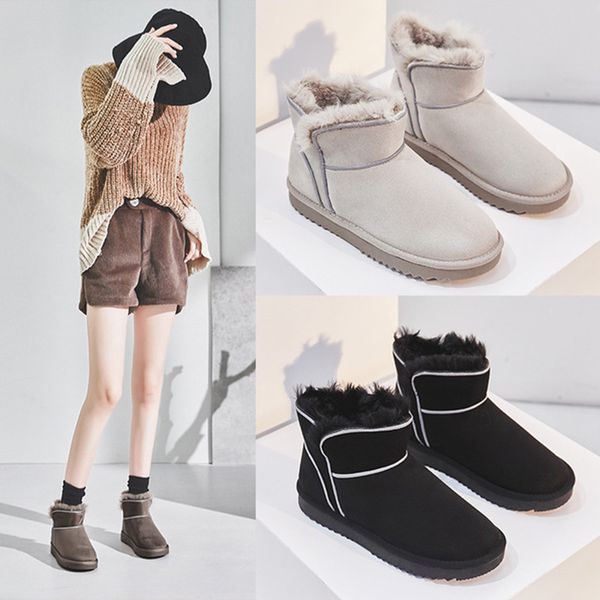 women's snow boots 2019 winter leather ankle boot for woman short plush ladies warm winter boots women ankle boot snow shoes, Black
women's snow boots 2019 winter leather ankle boot for woman short plush ladies warm winter boots women ankle boot snow shoes, Black