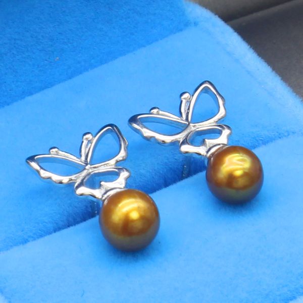 925 silver pearl earrings simple fashion sterling silver butterfly freshwater pearl earrings diy charm pearl silver ornaments, Golden
925 silver pearl earrings simple fashion sterling silver butterfly freshwater pearl earrings diy charm pearl silver ornaments, Golden