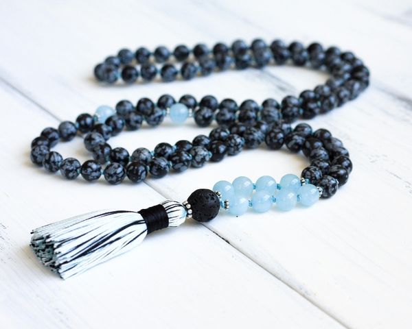 snowflake 108 mala beads necklace bule stone mala necklaces japa prayer bead tassel necklace yoga jewelry knotted necklaces, Silver
snowflake 108 mala beads necklace bule stone mala necklaces japa prayer bead tassel necklace yoga jewelry knotted necklaces, Silver