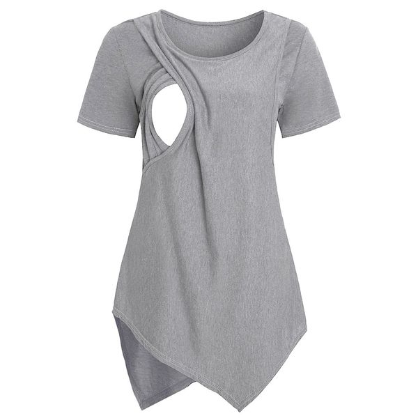 maternity t-shirt women short sleeve irregular hem nursing t-shirt for breastfeeding summer pregnancy shirt tees ropa mujer, White
maternity t-shirt women short sleeve irregular hem nursing t-shirt for breastfeeding summer pregnancy shirt tees ropa mujer, White