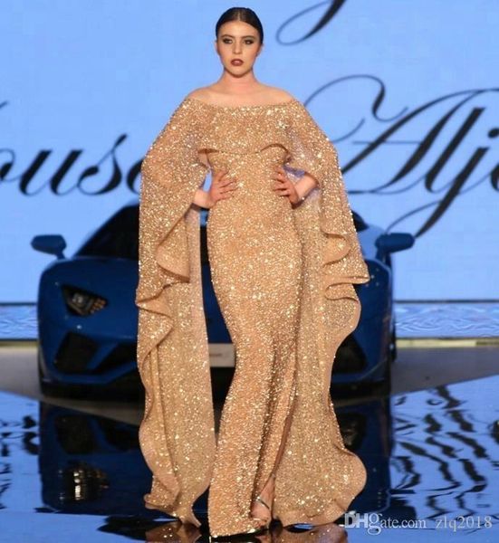 sparkly rose gold sheath evening dresses long sequined off shoulder ruffles floor length party wear evening gowns with long sleeves, Black;red
sparkly rose gold sheath evening dresses long sequined off shoulder ruffles floor length party wear evening gowns with long sleeves, Black;red