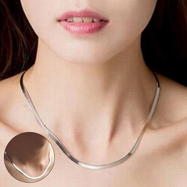 fashion women men necklace punk silver snake chain jewelry casual party club clasp long necklace choker accessories, Golden;silver
fashion women men necklace punk silver snake chain jewelry casual party club clasp long necklace choker accessories, Golden;silver